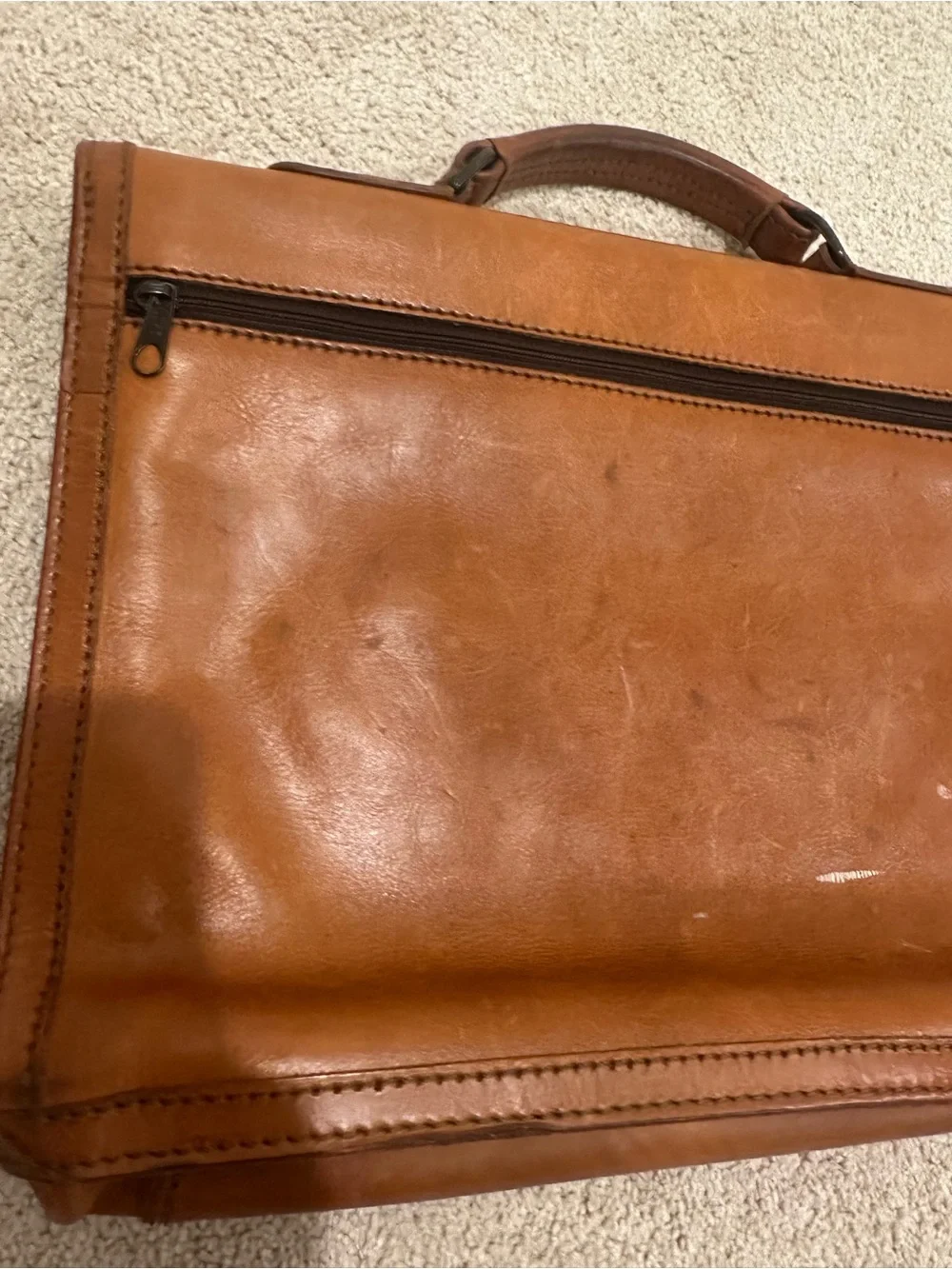 Mario Hernandez handmade leather briefcase satchel bag